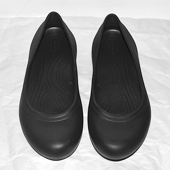(Worn 1X Briefly) Crocs at Work Non-Slip Ballet Flats - Picture 3 of 7